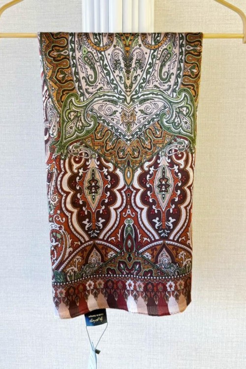 Etnik Desenli Janjan Şal (B) Kahverengi