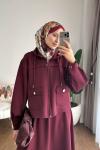 Ruby Etekli Takım Bordo