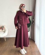 Ruby Etekli Takım Bordo