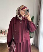 Ruby Etekli Takım Bordo