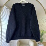 Taş Baskılı Oversize Sweatshirt Siyah