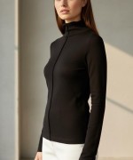 Dik Yaka Çımalı Body Siyah