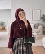 Yarasa Kol Kısa Kazak Bordo