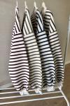 Çizgili Oversize Sweatshirt Haki