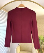 Dik Yaka Çımalı Body Bordo
