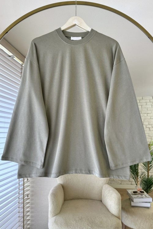 Basic Süprem Sweatshirt Çağla Yeşili