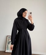 Pensli Double Elbise Siyah