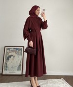 Pensli Double Elbise Bordo