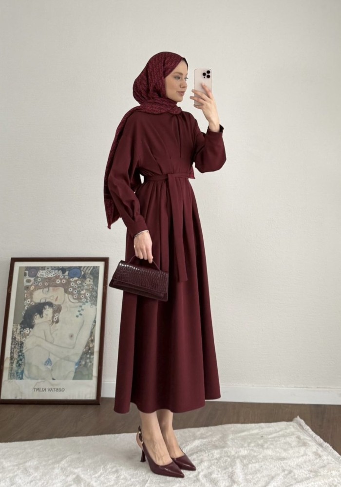 Pensli Double Elbise Bordo