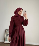 Pensli Double Elbise Bordo