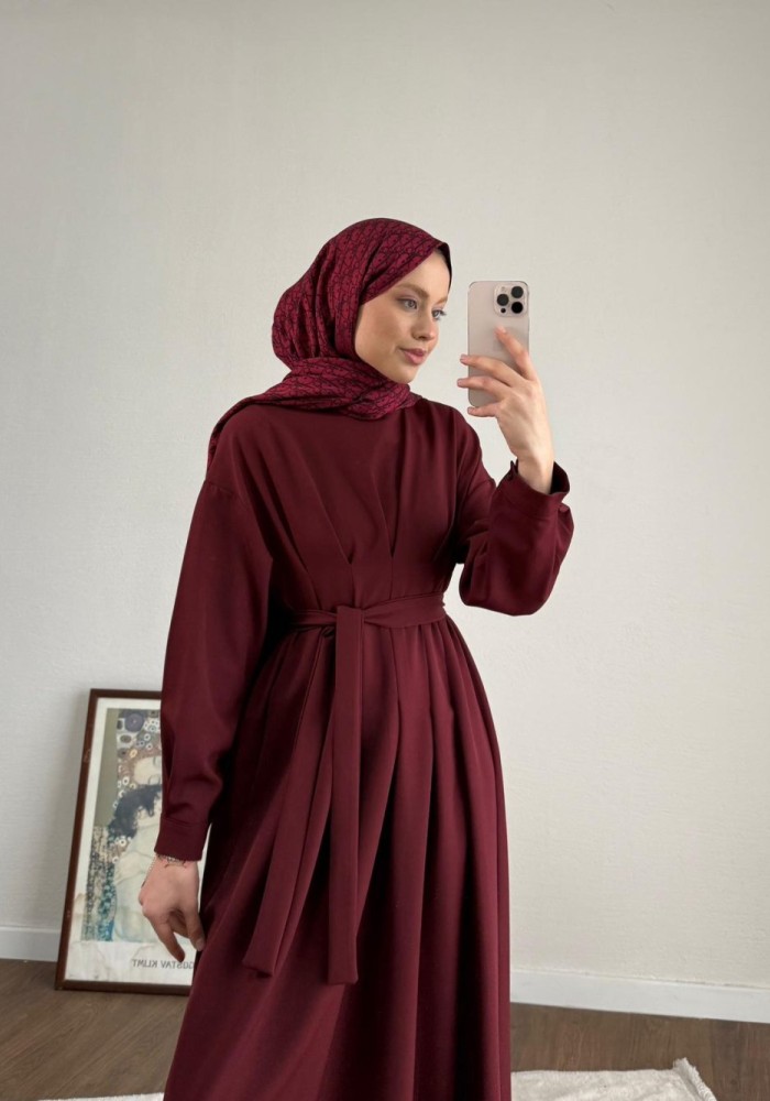 Pensli Double Elbise Bordo