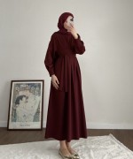 Pensli Double Elbise Bordo