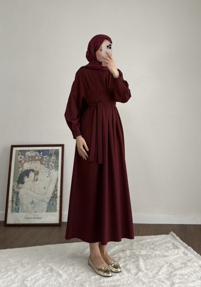 Pensli Double Elbise Bordo