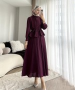 Begonya Etekli Takım Mürdüm