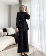 Lina Pantolonlu Takım Siyah