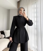 Lina Pantolonlu Takım Siyah