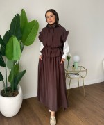 Marga Üçlü Takım Kahverengi