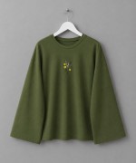 Nakışlı Salaş Sweatshirt Yeşil