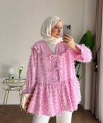 Eliza Ceket Pembe
