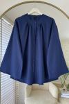 Hakim Yaka Armürlü Gömlek Lacivert