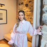 Patı Çiçekli Gömlek Pembe