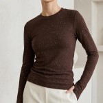 Simli Parmak Geçmeli Body Acı Kahve