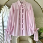 Patı Fiyonklu Oversize Gömlek Pembe