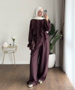 Kat Kat Pantolonlu Takım Mürdüm