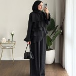 Kat Kat Pantolonlu Takım Siyah