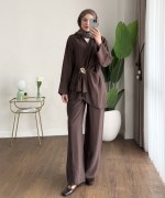 Clove Modal Takım Kahverengi