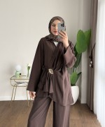 Clove Modal Takım Kahverengi