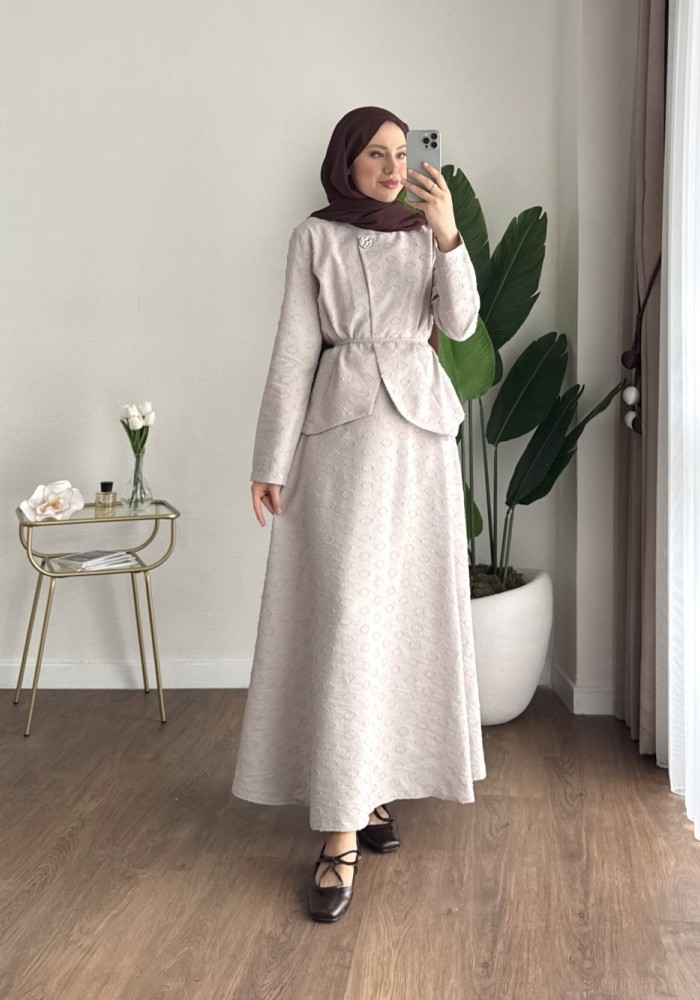 Jasmine Etekli Takım Bej