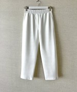 Beli Lastikli Double Pantolon Beyaz