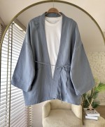 Cepli Müslin Kimono Gri