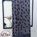 Ceylan Desenli Şal Siyah Antrasit