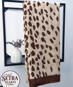 Ceylan Desenli Şal Bej - Kahverengi
