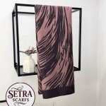 Zebra Desenli Şal Kahverengi