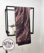 Zebra Desenli Şal Kahverengi