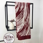 Zebra Desenli Şal Bordo