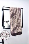 Zebra Desenli Şal Kahverengi-Krem