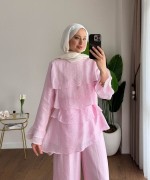 Kat Kat Pantolonlu Takım Pembe