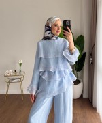Kat Kat Pantolonlu Takım Mavi