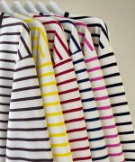Bisiklet Yaka Çizgili Sweatshirt Siyah
