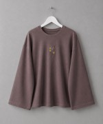 Nakışlı Salaş Sweatshirt Koyu Vizon