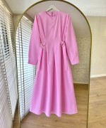 Pensli Poplin Elbise Pembe