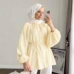 Reglan Kol Oversize Gömlek Sarı