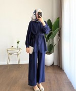 Pantolonlu Çilek Takım Lacivert
