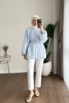 Bubble Kemerli Tunik Bebe Mavisi