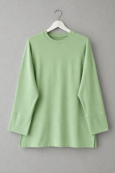 Yırtmaç Detaylı Süprem Sweatshirt Yeşil
