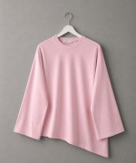 Asimetrik Süprem Penye Bluz Pembe
